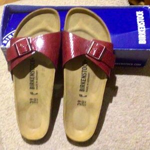 NEW Birkenstock Madrid Sandals in Bordeaux red